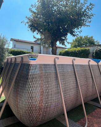 Piscina rettangolare 412x201x122 cm – completa
