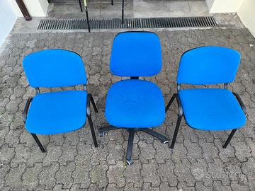 tre sedie da ufficio 