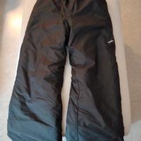 pantaloni sci ragazzo Decathlon neri 12 anni