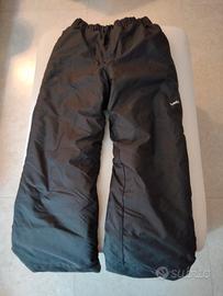 pantaloni sci ragazzo Decathlon neri 12 anni