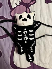 vintage mall goth skeletom plush backpack y2k