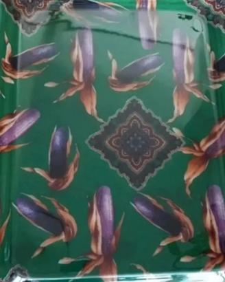 Vassoio  Vintage "L OCA NERA- Pannocchie Viola- 90