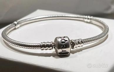 Bracciale Pandora argento chiusura clip originale