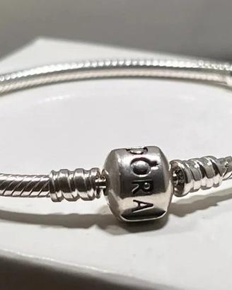 Bracciale Pandora argento chiusura clip originale