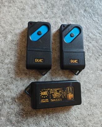 3 telecomandi originali FAAC