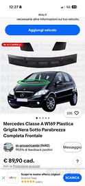 Griglia nera sottoparabrezza Mercedes classe a