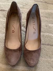 Scarpe camoscio grigio donna Unisa, misura 39