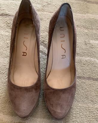 Scarpe camoscio grigio donna Unisa, misura 39
