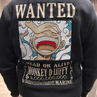 felpa ricamata one piece luffy gear 5 