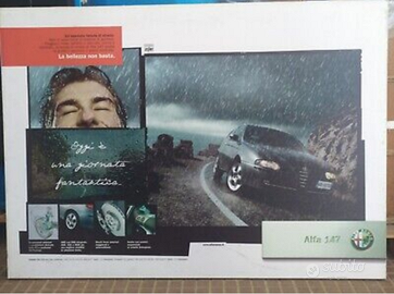 VINTAGE-Tabellone Pubblicitario Alfa 147in viaggio