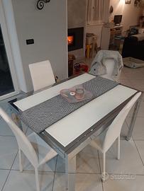 tavolo da cucina in vetro temperato