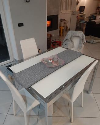 tavolo da cucina in vetro temperato