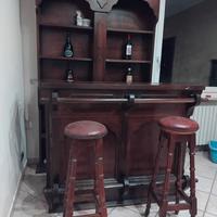 Mobile Bar Casa Anni 80 Spalliera Bancone Sgabelli