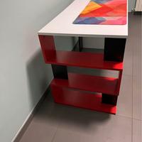 Scrivania 120x60 cm di design con libreria inclusa