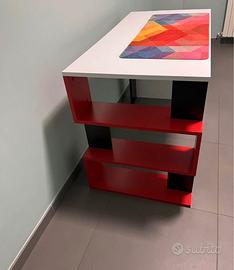 Scrivania 120x60 cm di design con libreria inclusa