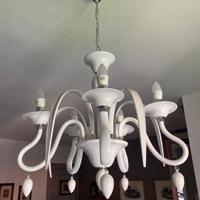 Lampadario neoclassico stile shabby chic