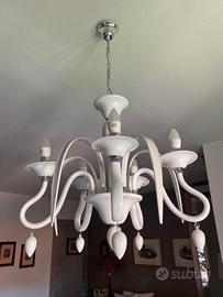Lampadario neoclassico stile shabby chic