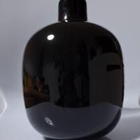 Vaso nero lucido firmato Damiani e Rossi nuovo