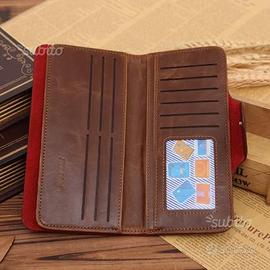 PORTAFOGLI pelle cuoio Western NUOVO