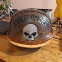 casco scodella harley cuoio 