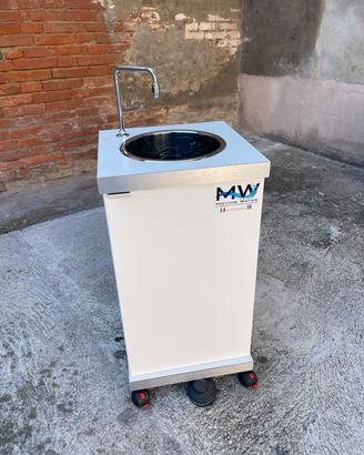 lavello in.       acciaio bianco 
