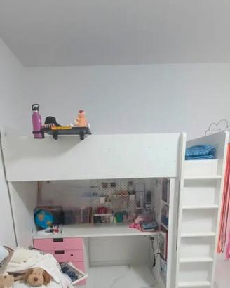 Letto a Soppalco IKEA Stuva con Scrivania