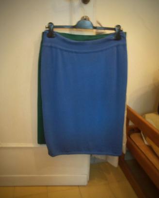 Gonna azzurra lana donna