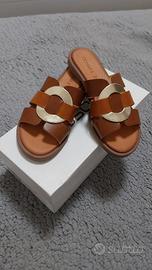 Sandali Flat Obsel: "Imma Platino" - Made in Italy