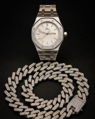 Orologio + Collana Cuban Luxury ✨