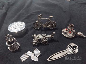 oggettistica argento e blocco bagno argento.