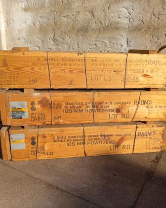 Casse porta munizioni in legno vuote