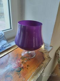 vaso alto viola brandy vintage