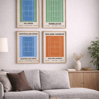 Set 4 Poster Tennis – I 4 Grand Slam vintage