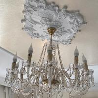 Lampadario antico di cristallo swaroski