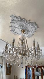 Lampadario antico di cristallo swaroski