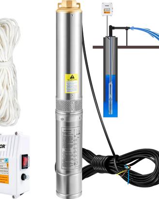 Pompa d'Acqua Sommergibile 370W Flusso 110L/min