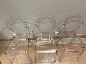 Sedie da ufficio tipo Kartell - Trasparenti