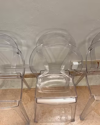 Sedie da ufficio tipo Kartell - Trasparenti