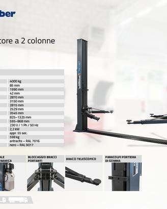 ponte sollevatore 220 volt 4000kg di portata