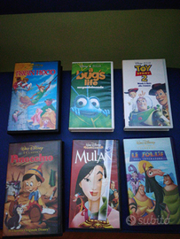 6 VHS originali Walt Disney