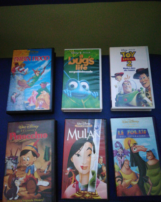6 VHS originali Walt Disney