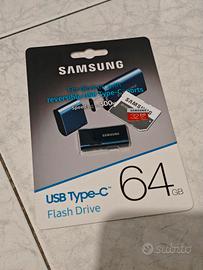 pen drive tipo-c Samsung 64gb + SD 32gb