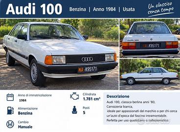 Audi 100 1.8 Benzina – 1984 – Auto d'Epoca