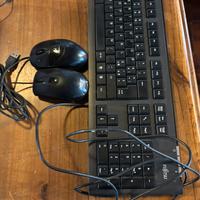 Tastiera pc + mouse logitech + mouse acer