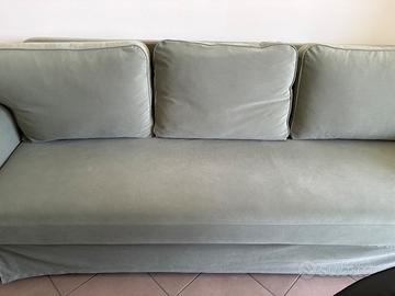 Divano letto 3 posti, Hakebo grigio verde, ikea