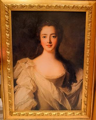 QUADRO DAMA STILE CLASSICO CORNICE ORO LEGNO