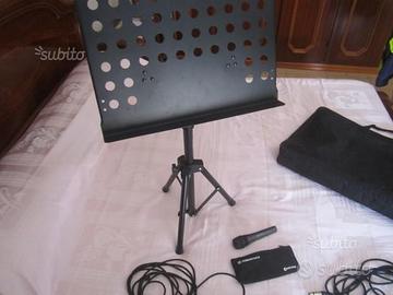 Microfono-sennheiser+leggio-allung della k&m+borsa