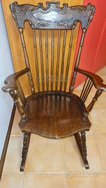 Sedia a dondolo vintage