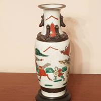 Vaso cinese in ceramica craquelè Nanking