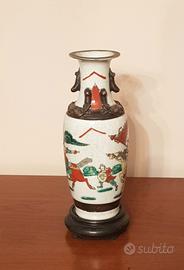 Vaso cinese in ceramica craquelè Nanking